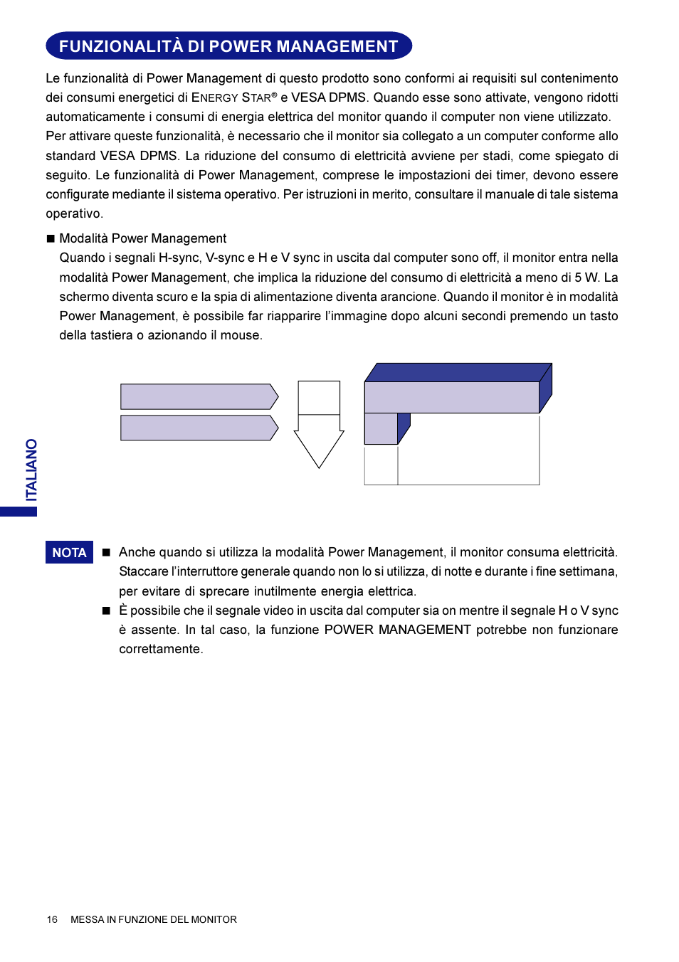 Funzionalità di power management | Iiyama AX3819UT BK User Manual | Page 132 / 136