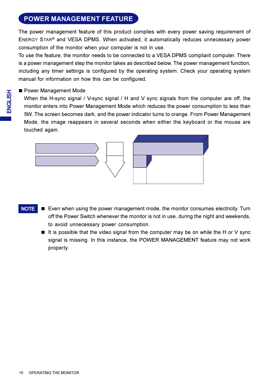 Power management feature | Iiyama AX3819UT BK User Manual | Page 22 / 136