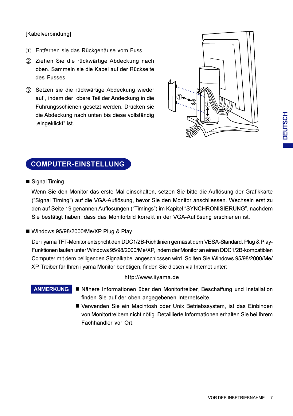 Computer-einstellung | Iiyama AX3819UT BK User Manual | Page 35 / 136