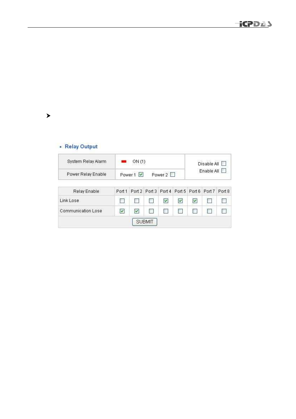 Relay alarm, Relay output | ICP DAS USA MSM-508FCS User Manual | Page 17 / 27