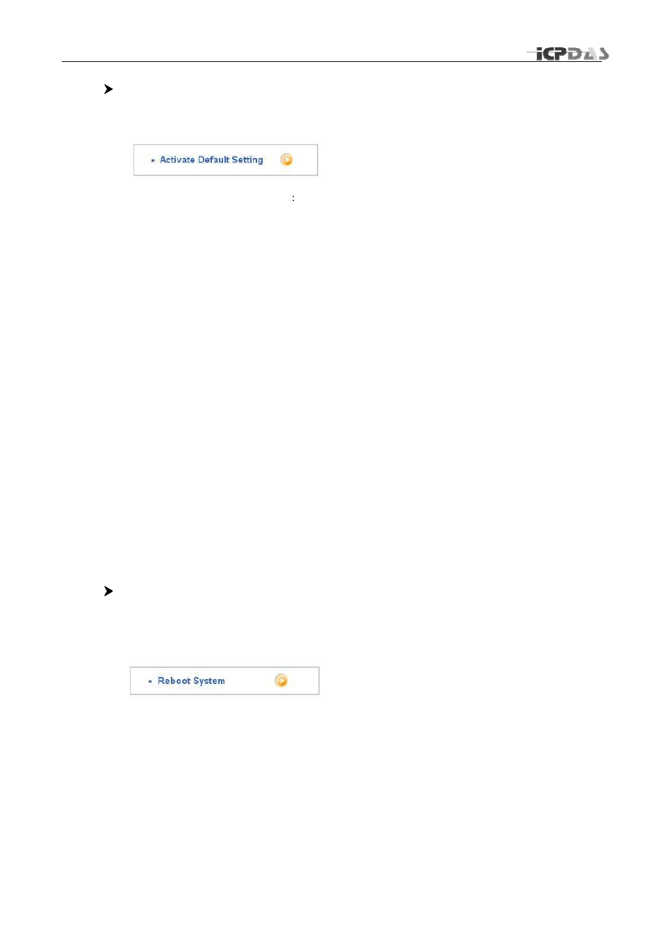 Default setting, Reboot setting | ICP DAS USA MSM-508FCS User Manual | Page 27 / 27