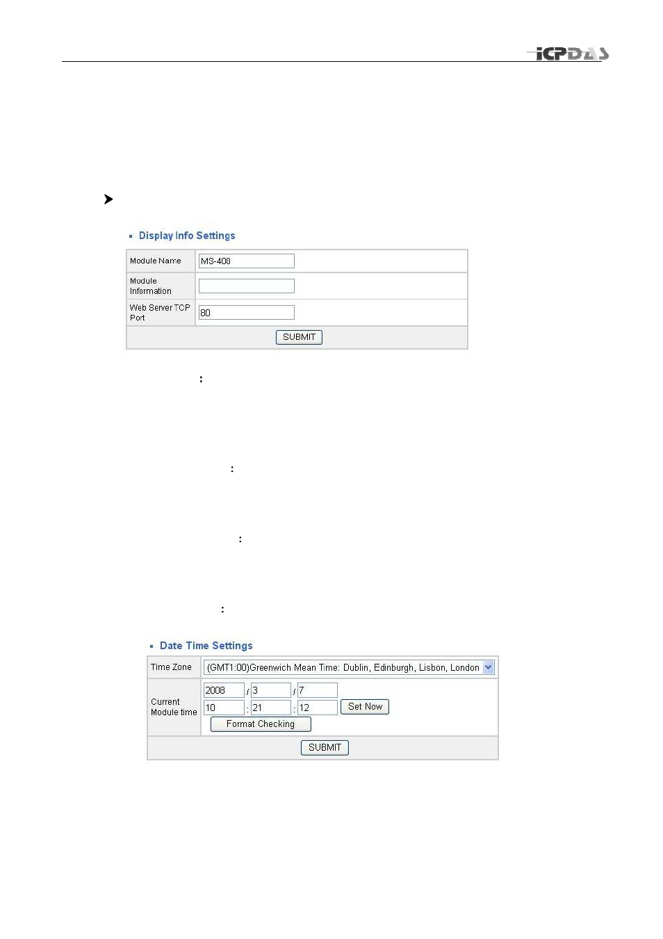 Basic setting, Information | ICP DAS USA MSM-508FCS User Manual | Page 7 / 27