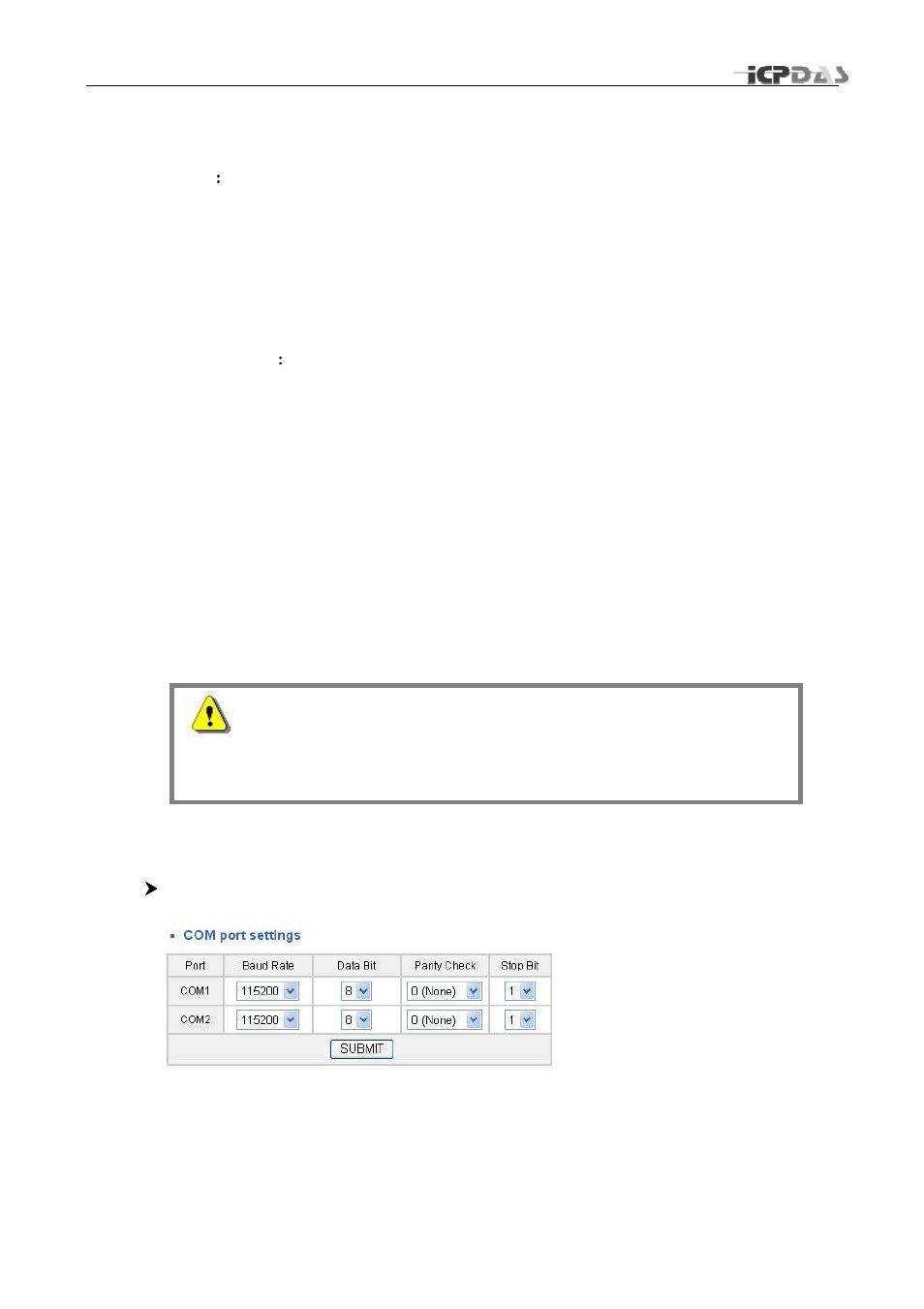 Serial port | ICP DAS USA MSM-508FCS User Manual | Page 9 / 27
