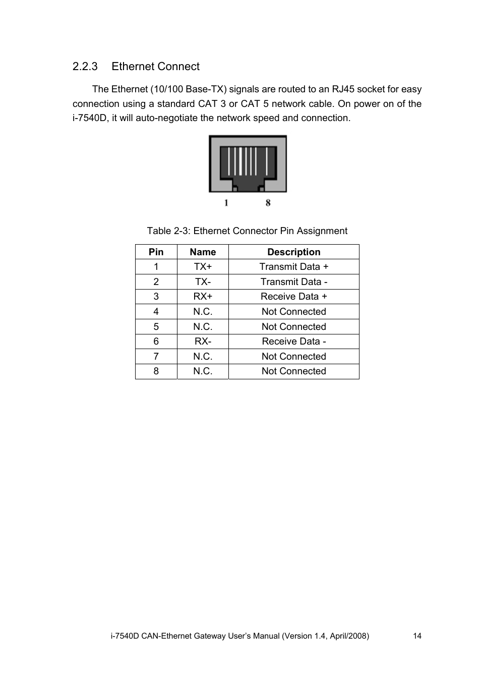 3 ethernet connect, Ethernet connect | ICP DAS USA I-7540D User Manual | Page 14 / 121