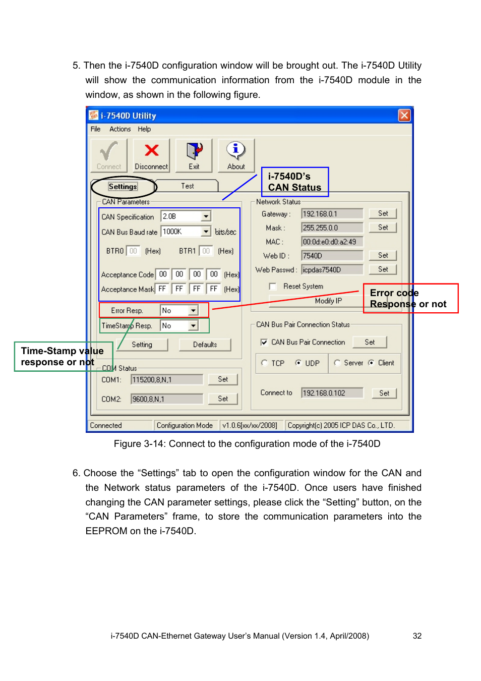 ICP DAS USA I-7540D User Manual | Page 32 / 121