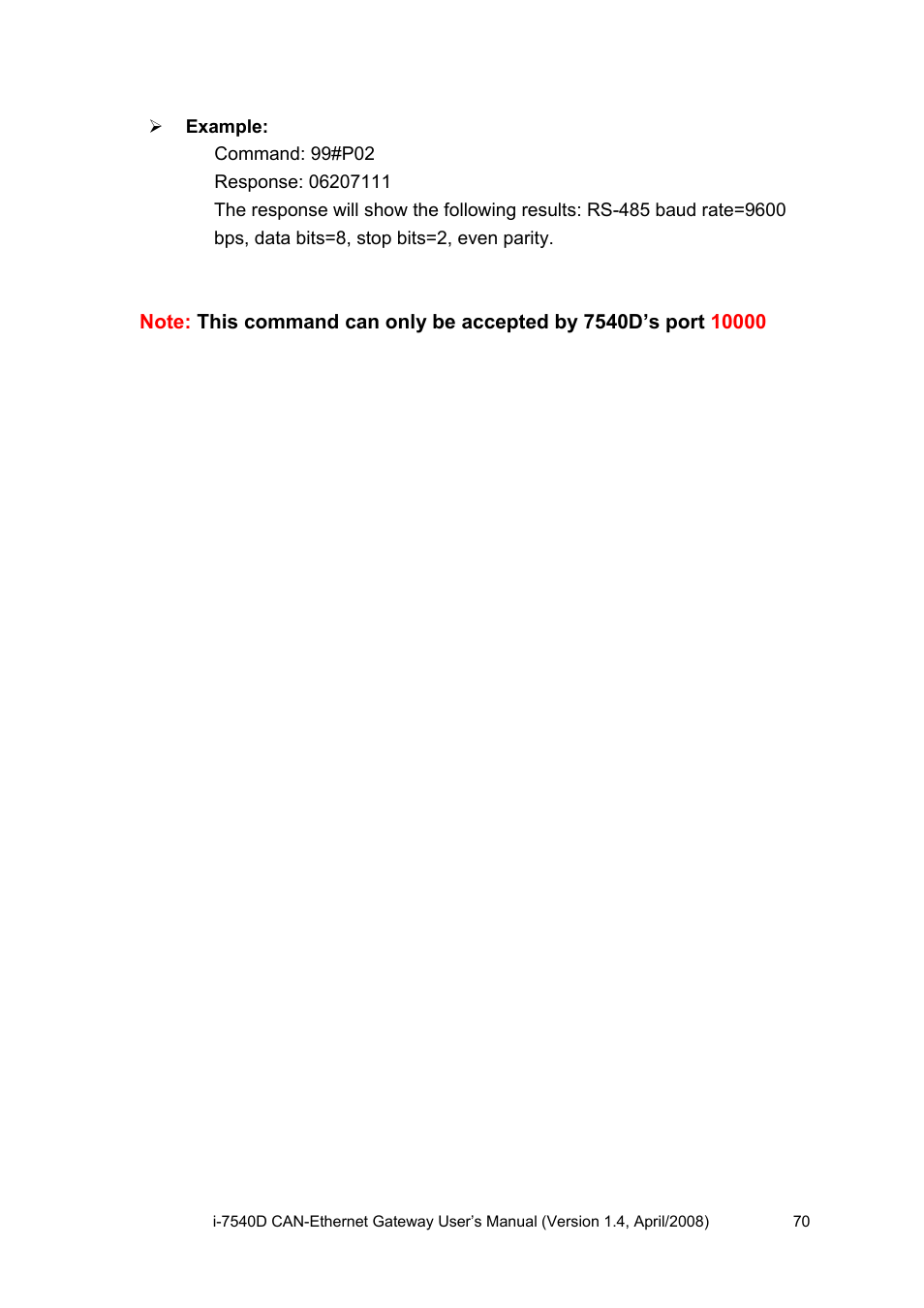 ICP DAS USA I-7540D User Manual | Page 70 / 121