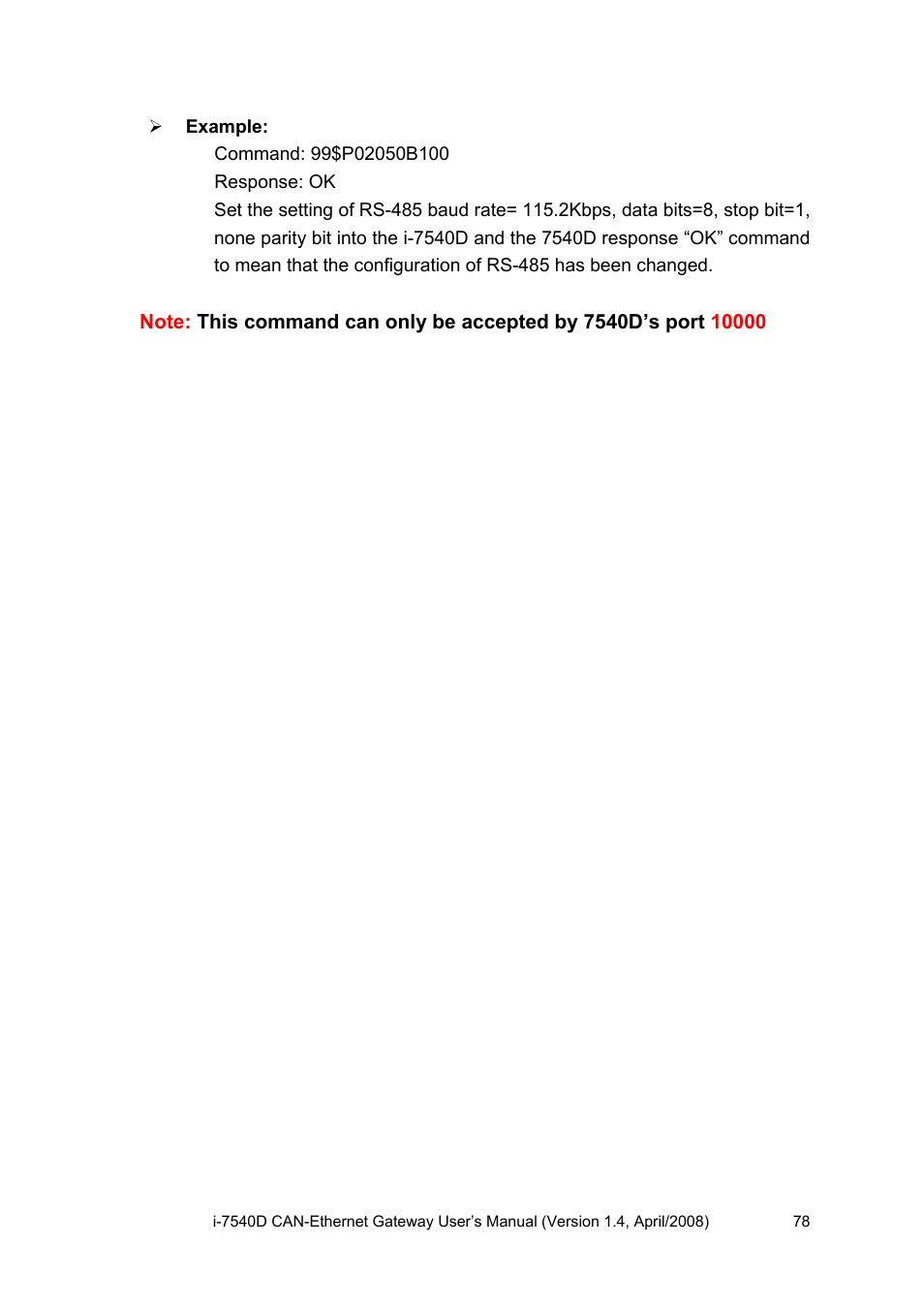 ICP DAS USA I-7540D User Manual | Page 78 / 121
