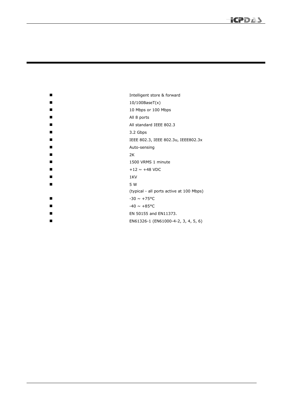 Appendix b, Specifications | ICP DAS USA VERION 1.0 MSM-508FCS User Manual | Page 38 / 42