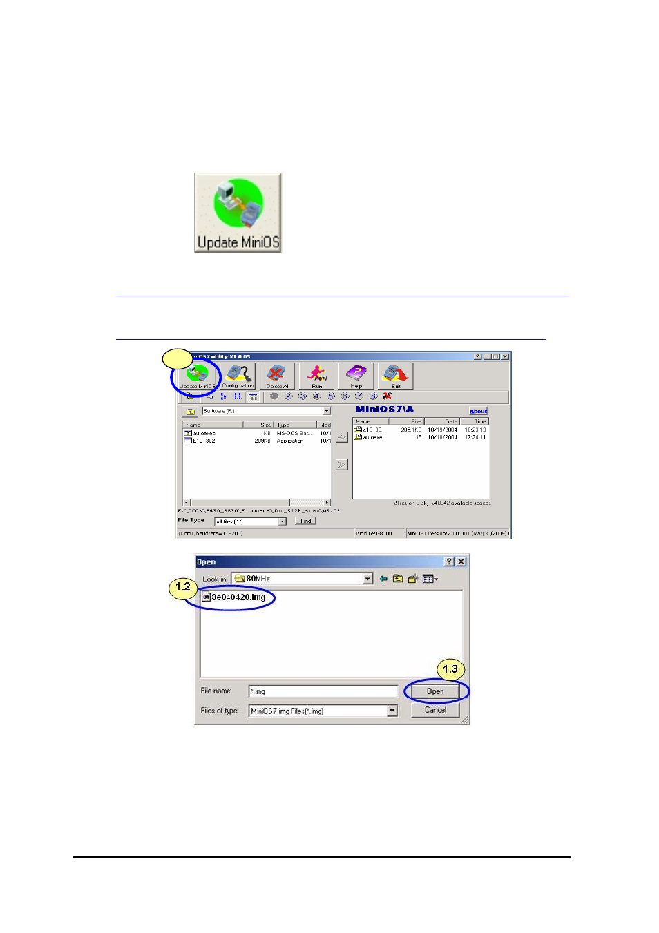 E.2 updating minios7 image | ICP DAS USA 8KE8 User Manual | Page 89 / 90