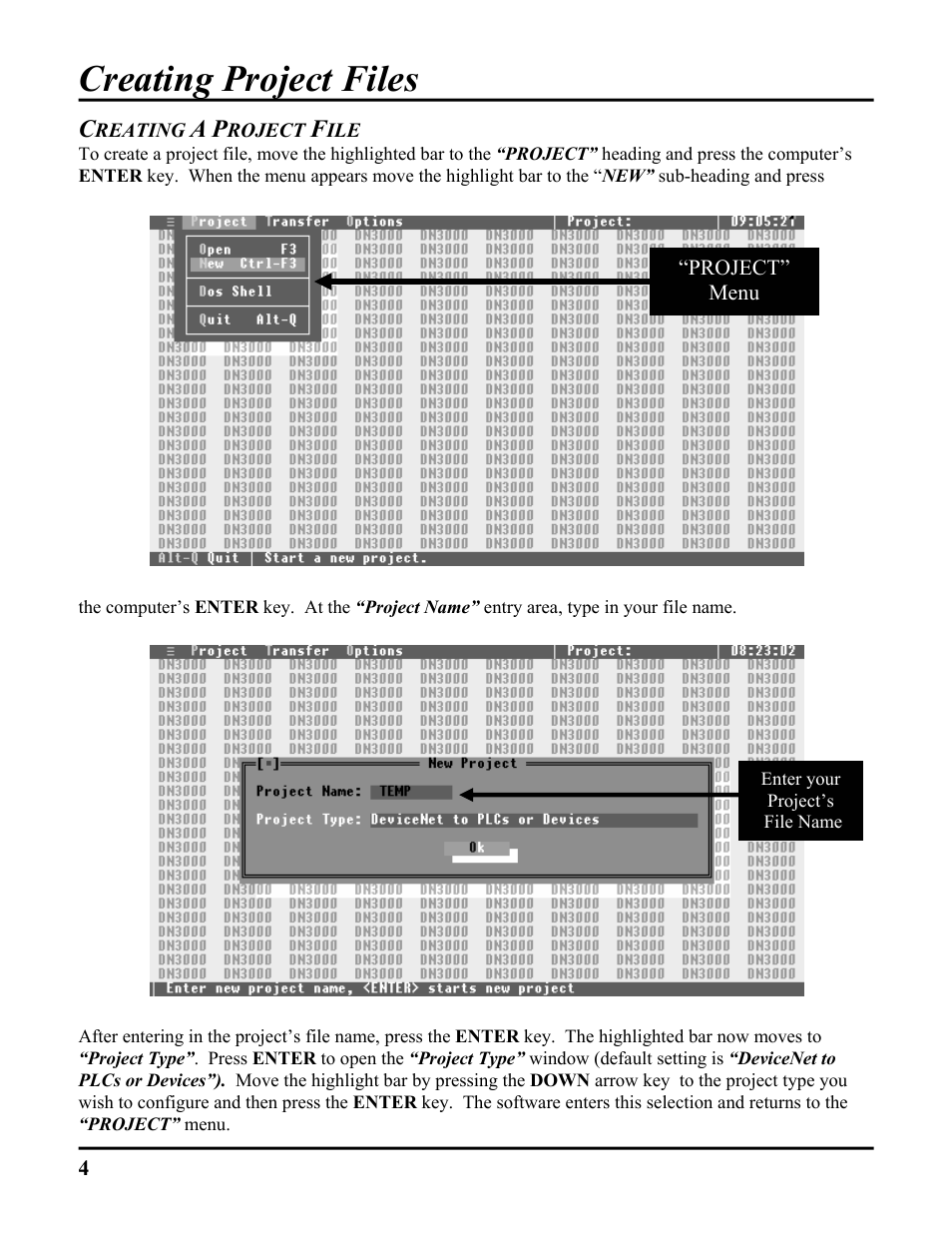 Creating a project file, Creating project files | ICP DAS USA DB25 User Manual | Page 10 / 82