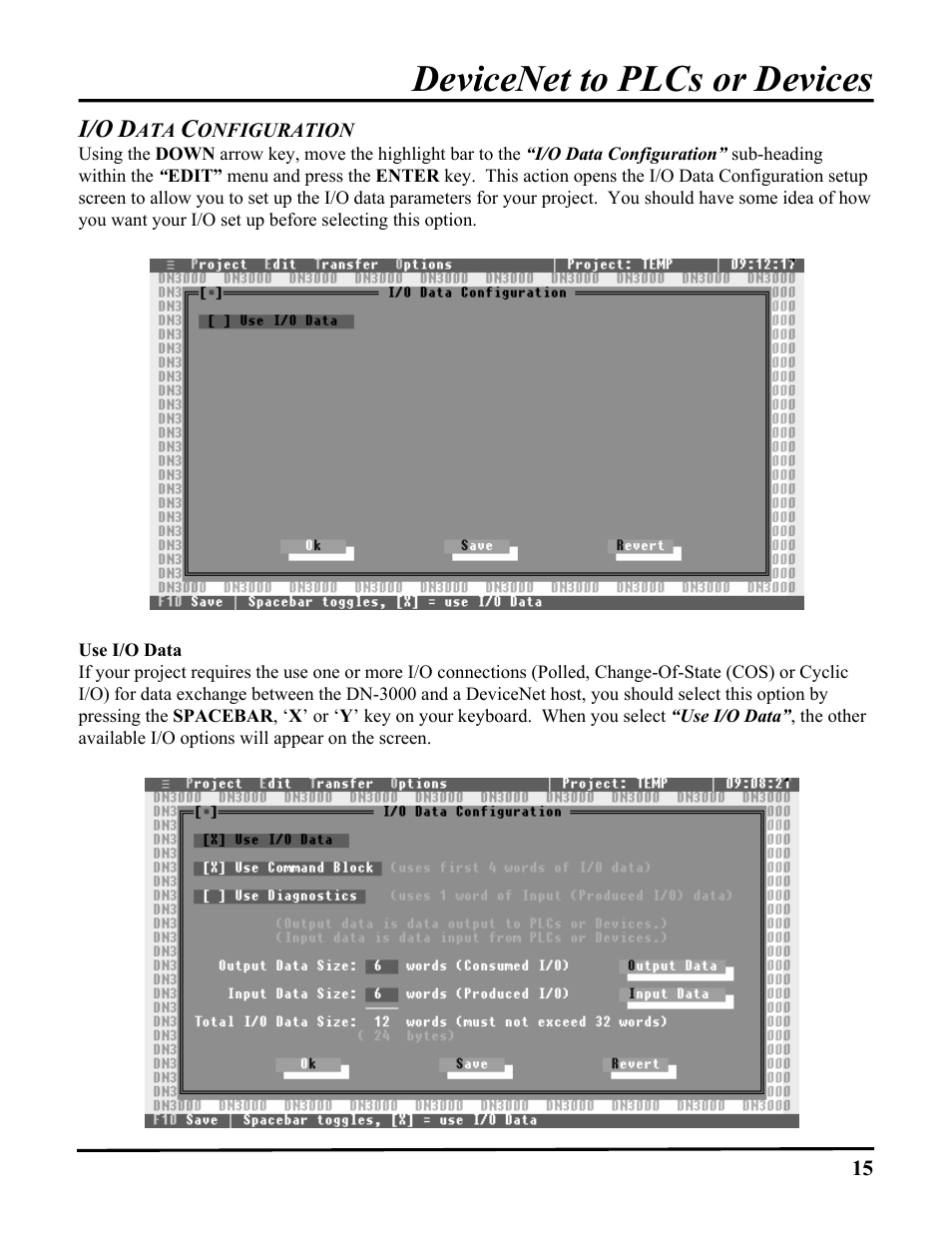 I/o data configuration, Devicenet to plcs or devices | ICP DAS USA DB25 User Manual | Page 21 / 82