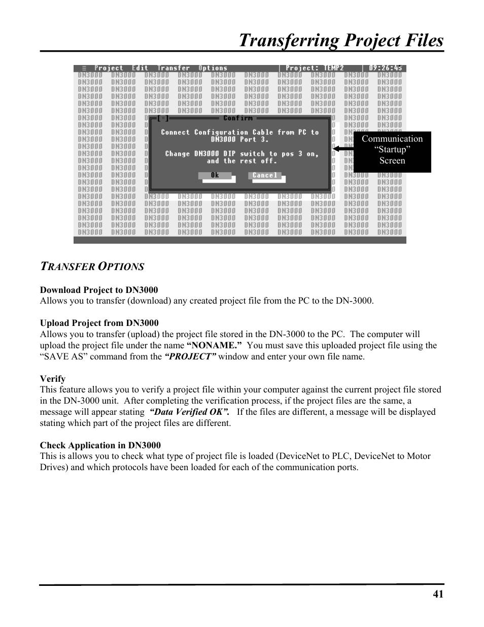 Transfer options, Transferring project files | ICP DAS USA DB25 User Manual | Page 47 / 82