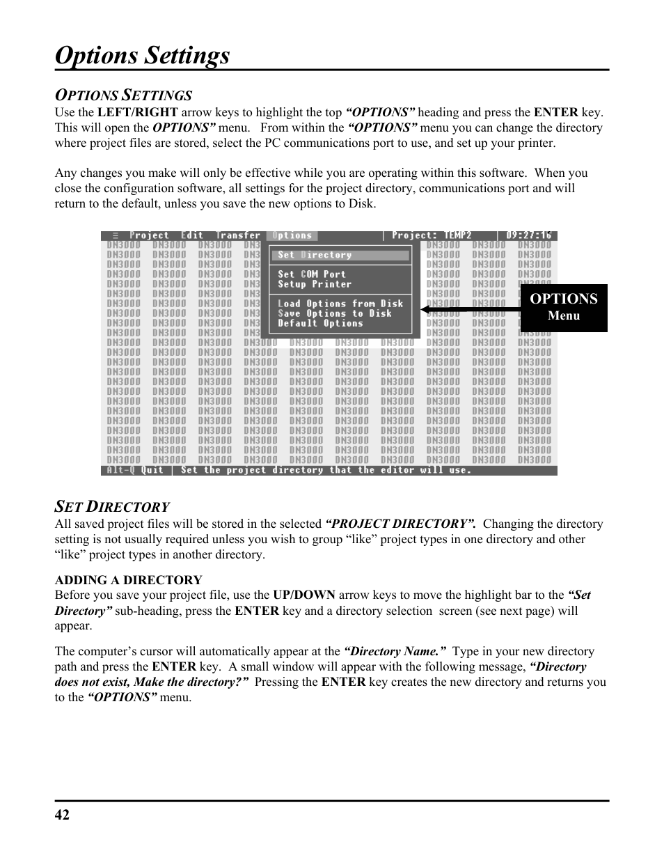 Options settings, Set directory | ICP DAS USA DB25 User Manual | Page 48 / 82