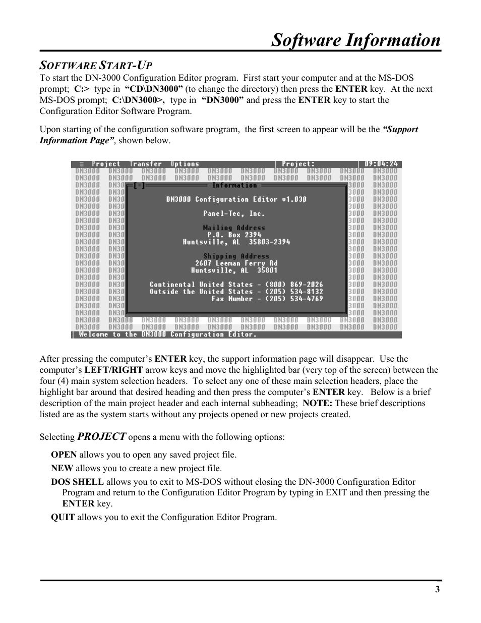 Software start-up, Software information | ICP DAS USA DB25 User Manual | Page 9 / 82