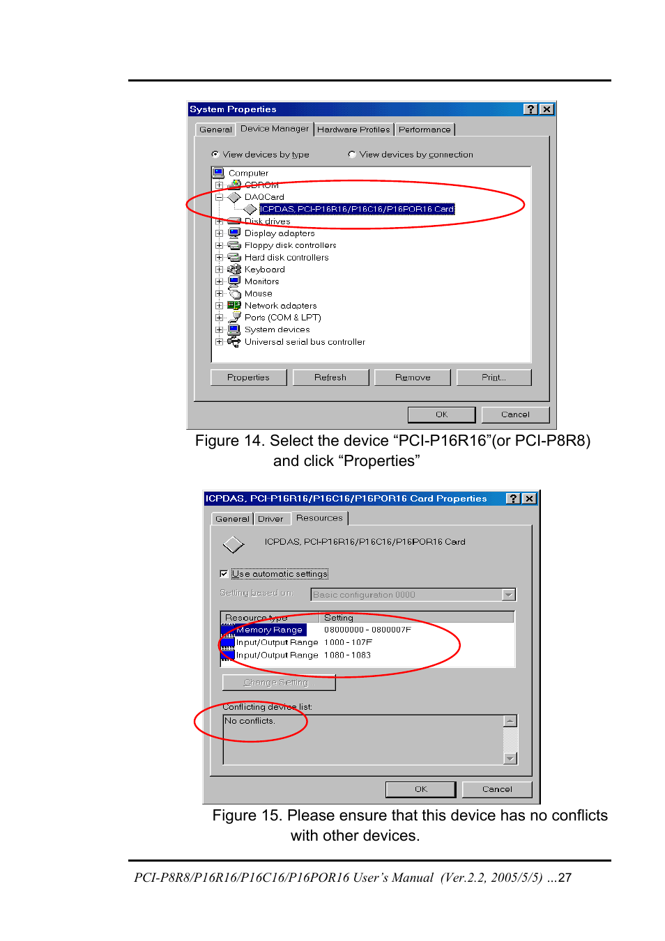 ICP DAS USA PCI-P16C16 User Manual | Page 27 / 48
