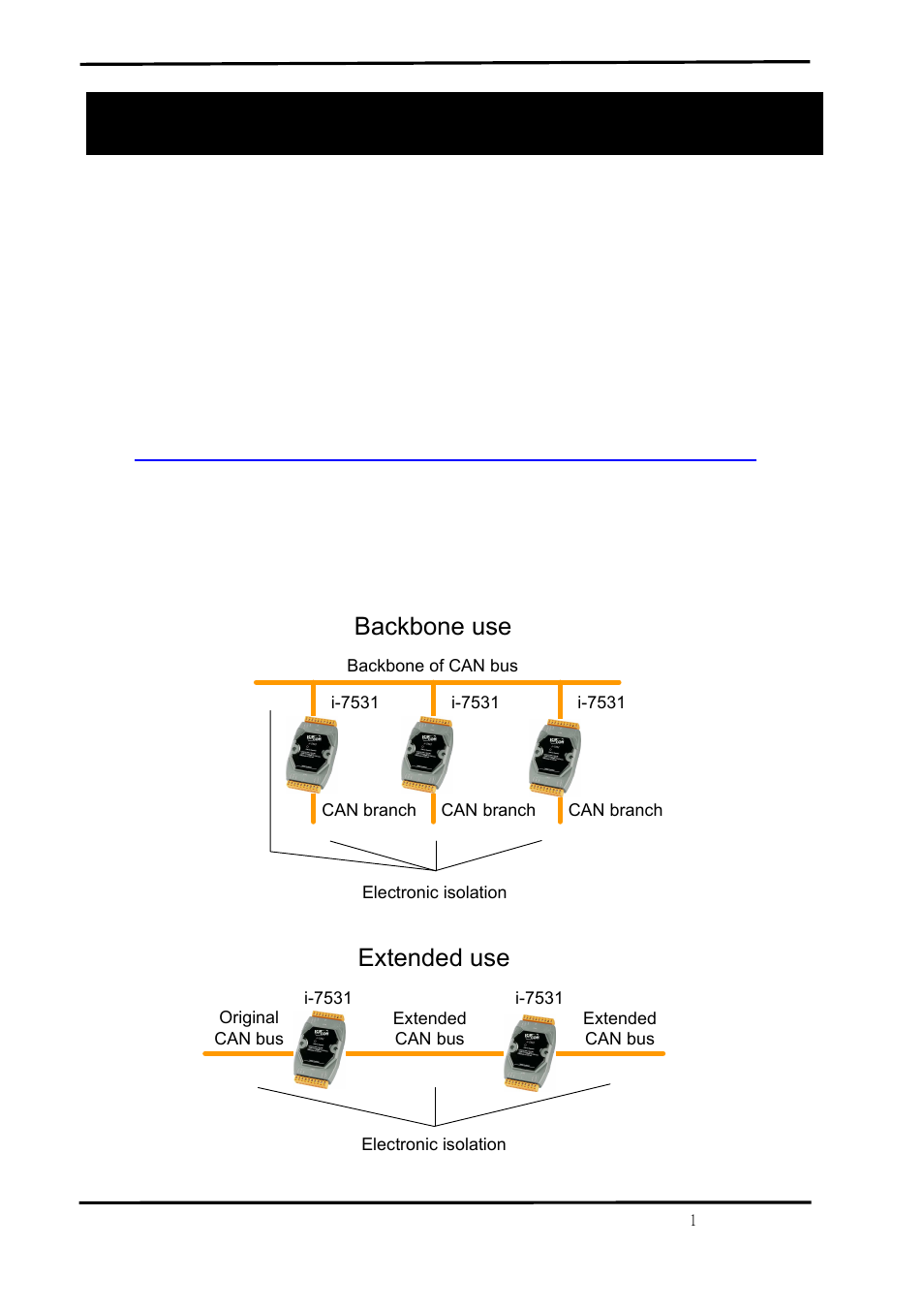 ICP DAS USA CAN Repeater I-7531 User Manual | 4 pages