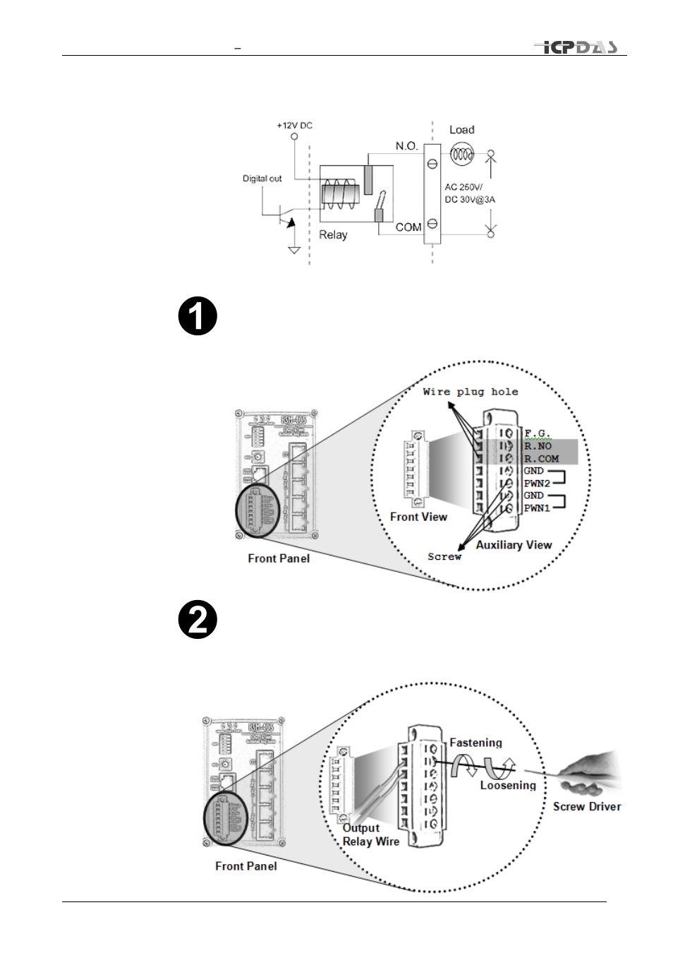 Connecting output relay | ICP DAS USA TDRS4050601 User Manual | Page 26 / 77