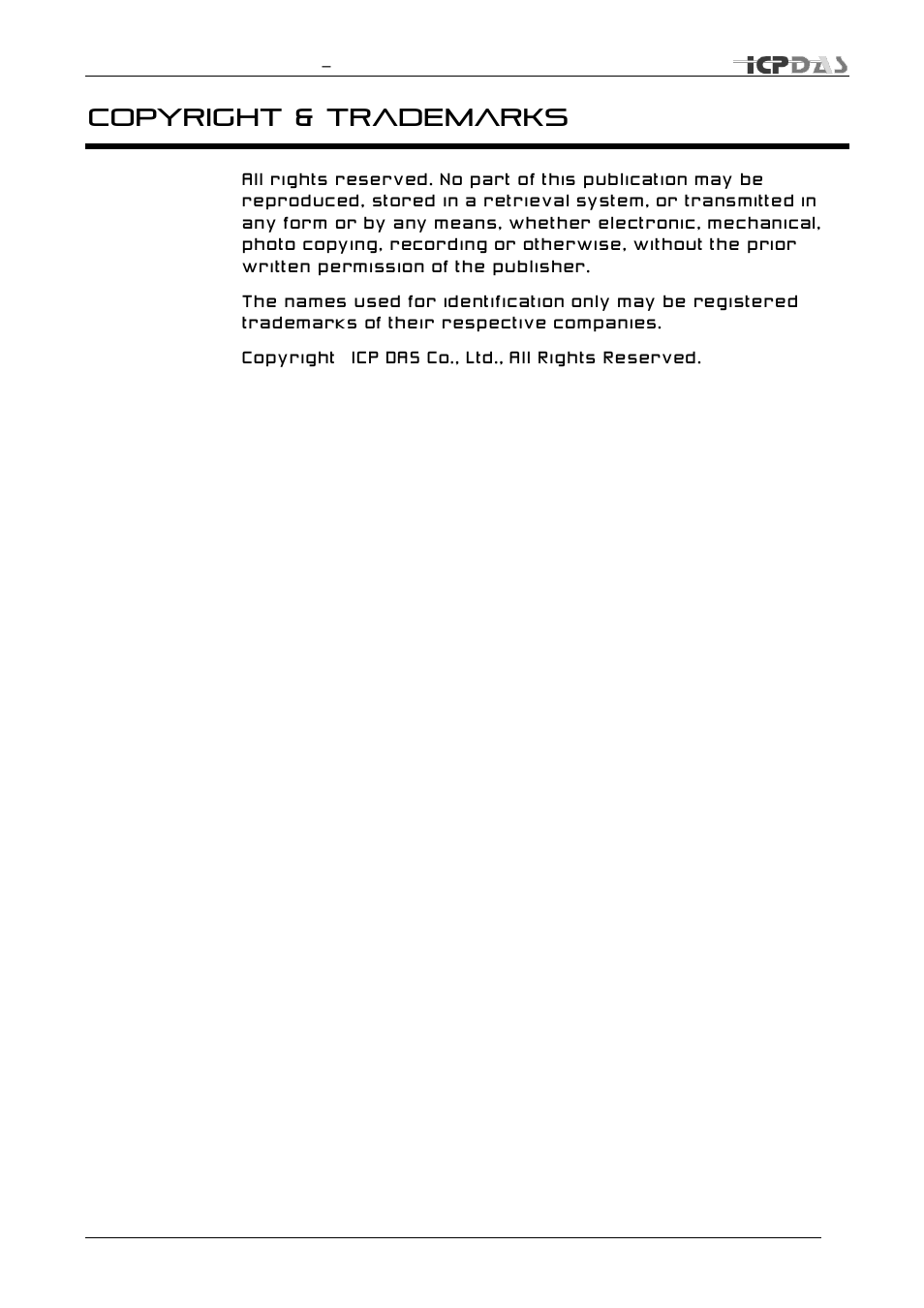 Copyright & trademarks | ICP DAS USA TDRS4050601 User Manual | Page 4 / 77