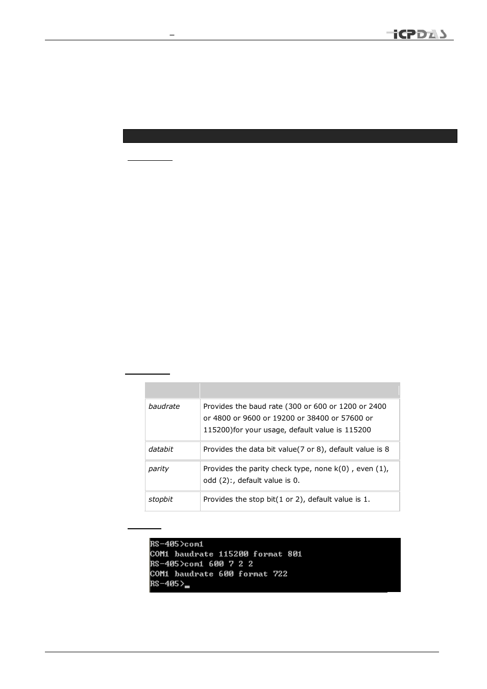 Ole_link1, Com1 [baudrate][databit][parity][stopbit | ICP DAS USA TDRS4050601 User Manual | Page 52 / 77