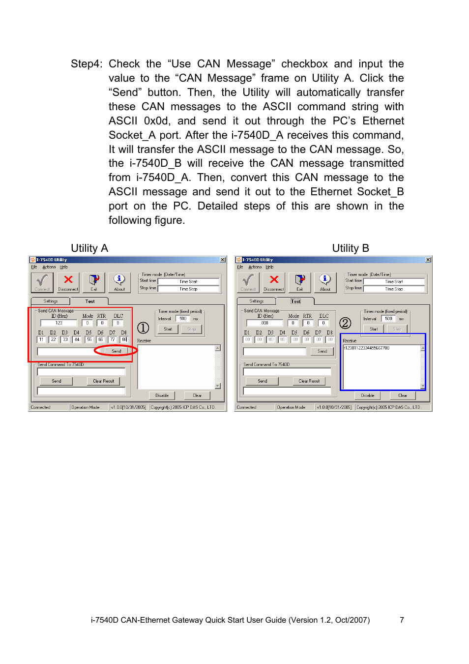 ICP DAS USA CAN-Ethernet Gateway I-7540D User Manual | Page 7 / 8