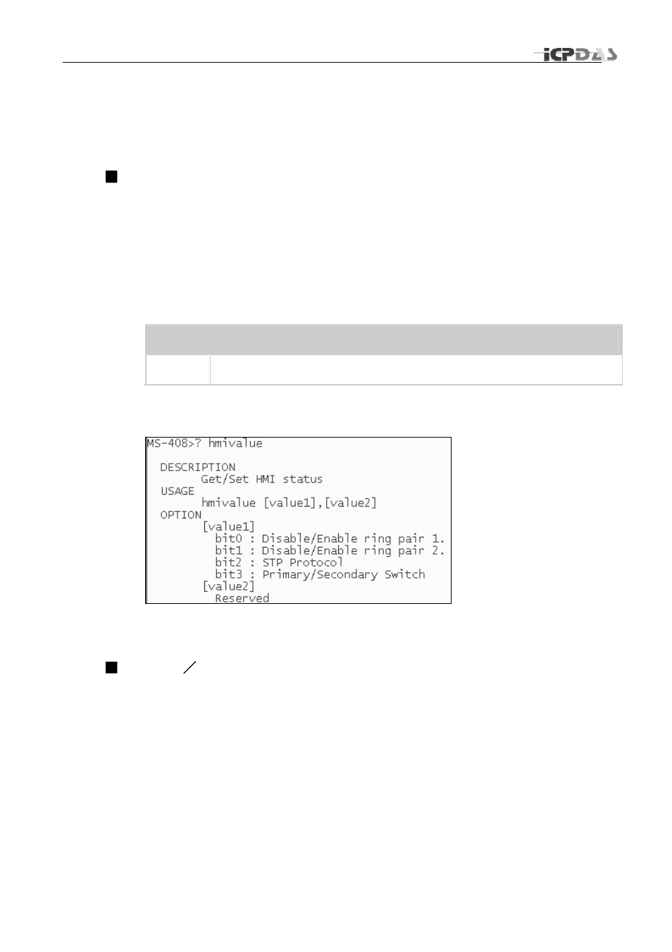 Console command | ICP DAS USA MSM-508 User Manual | Page 6 / 18