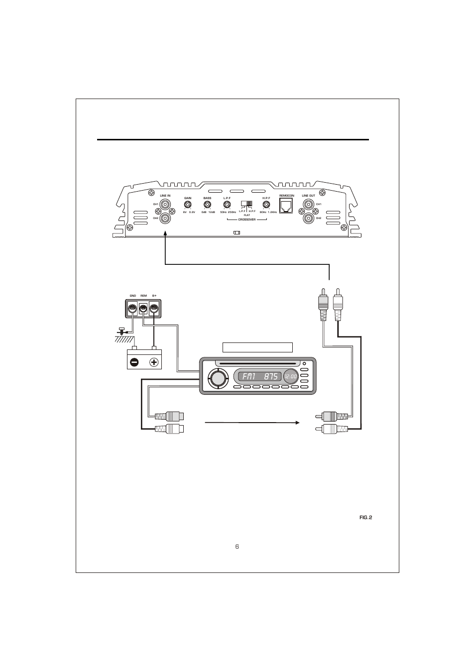 Вк 8, 2 channel system wiring diagram, Aut o - antenna lead | Car stereo head unit | Interfire Audio TUNN T-2130 User Manual | Page 8 / 20