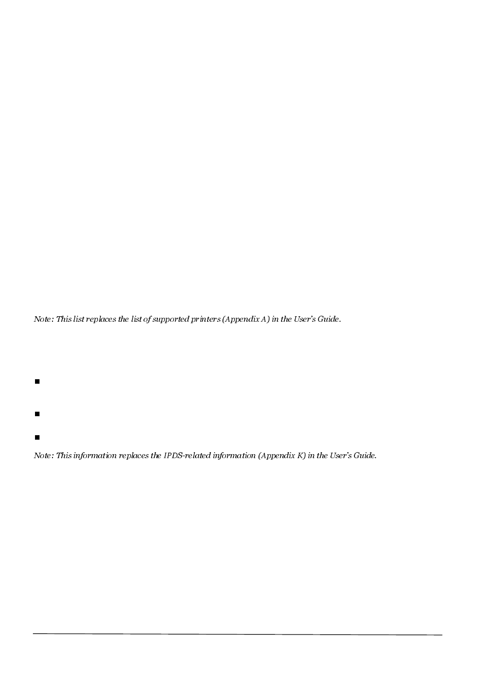 Supported printers, Notices | Intermate A/T FS3 User Manual | Page 8 / 8