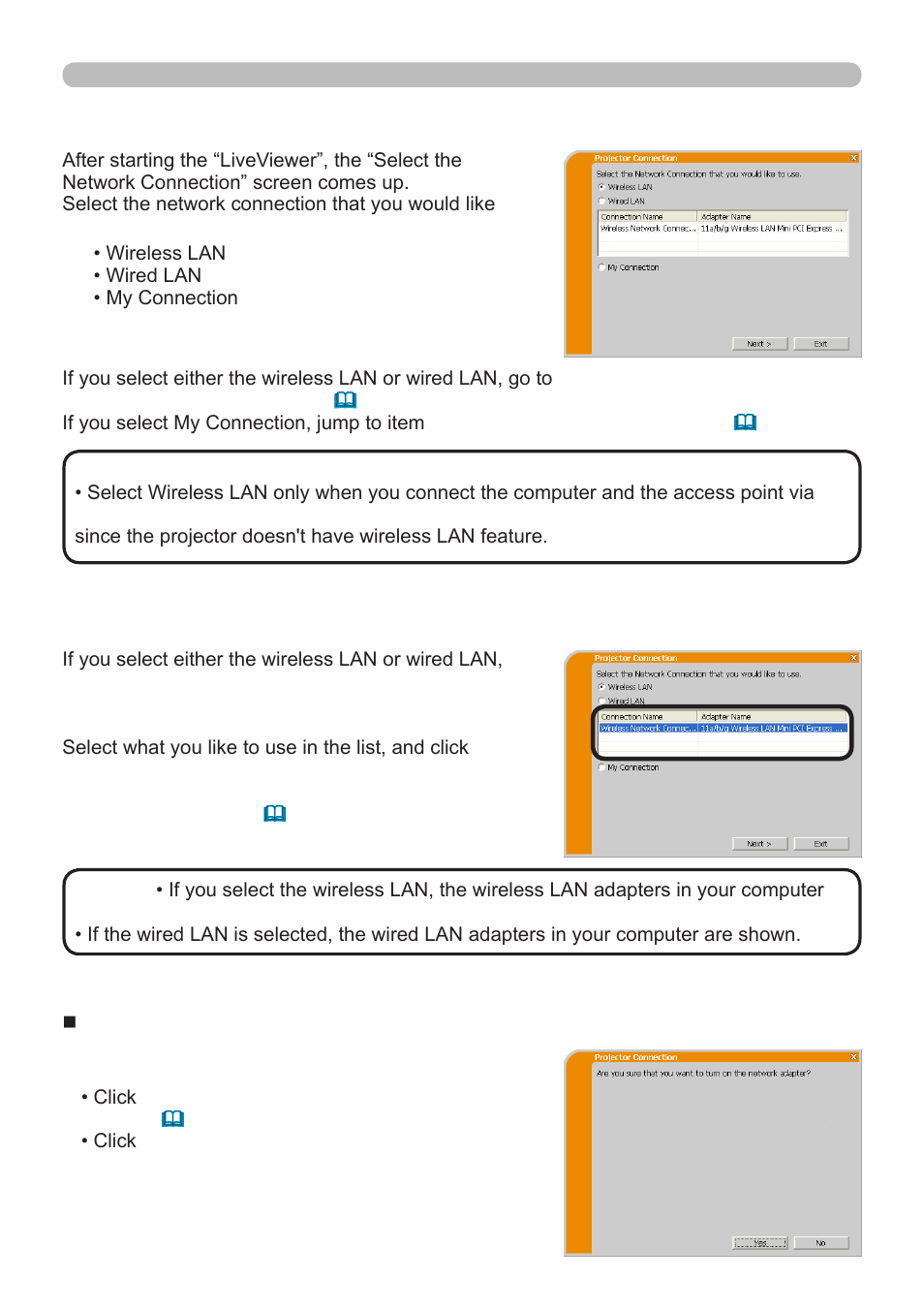 4 selecting the network connection mode | InFocus IN5122 User Manual | Page 12 / 89