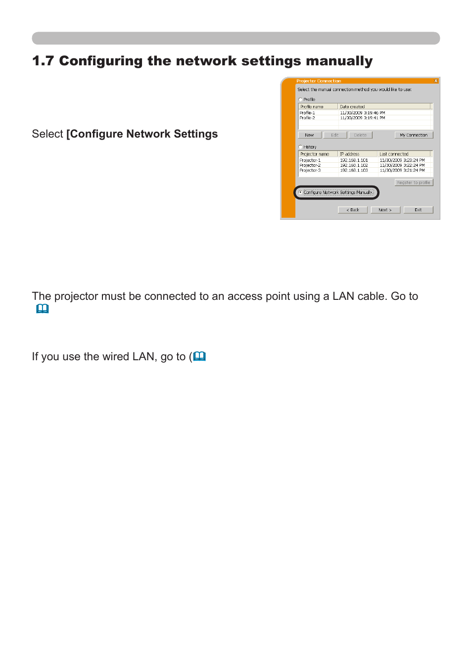 7 configuring the network settings manually | InFocus IN5122 User Manual | Page 27 / 89