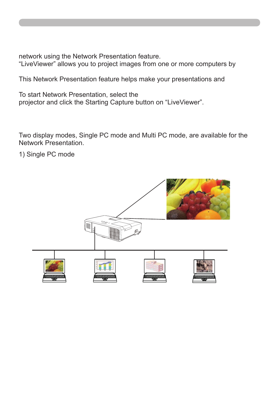 2 starting the network presentation | InFocus IN5122 User Manual | Page 45 / 89