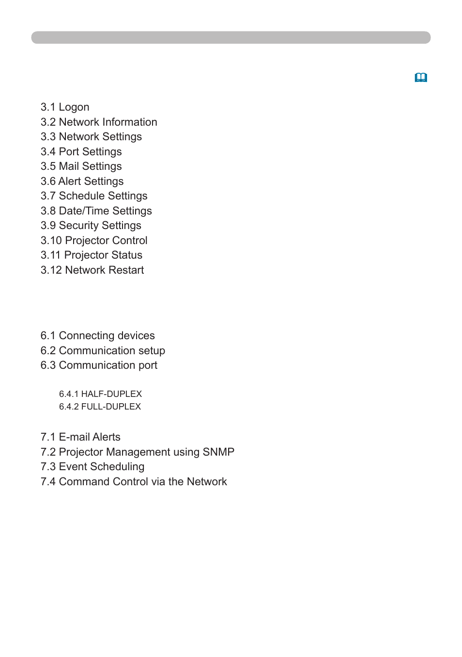 Web control, Other features, Troubleshooting | InFocus IN5122 User Manual | Page 5 / 89