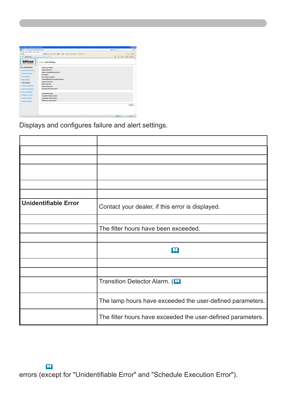 6 alert settings | InFocus IN5122 User Manual | Page 55 / 89