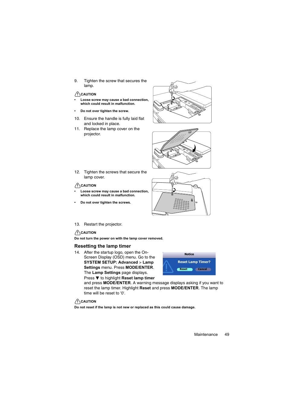 InFocus IN100 User Manual | Page 49 / 55