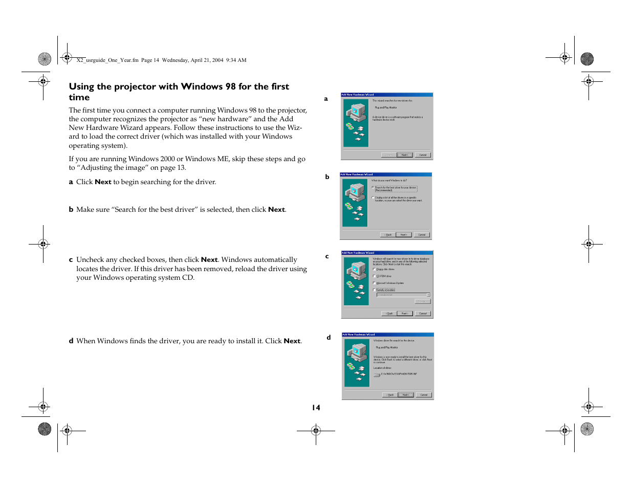 InFocus X2 User Manual | Page 14 / 49