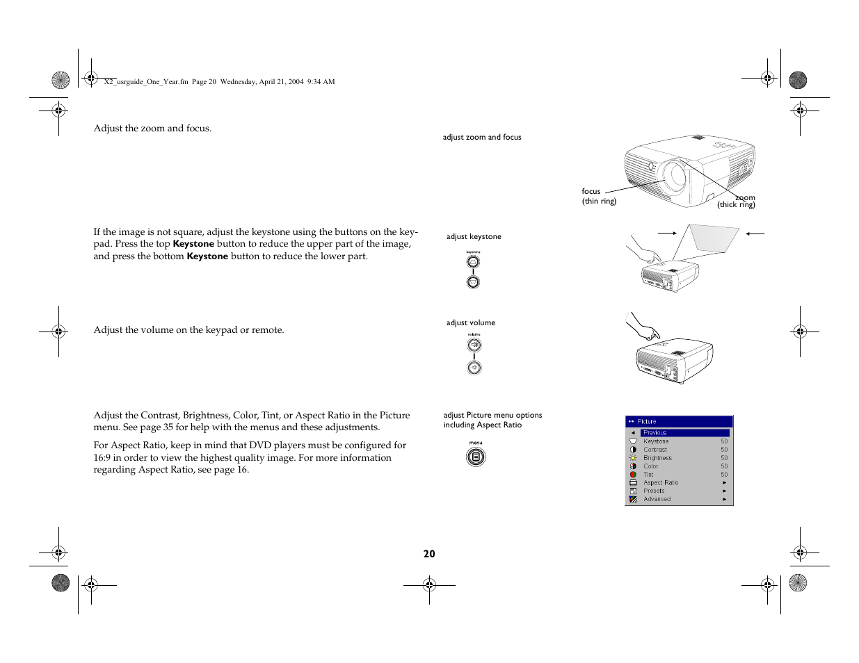 InFocus X2 User Manual | Page 20 / 49