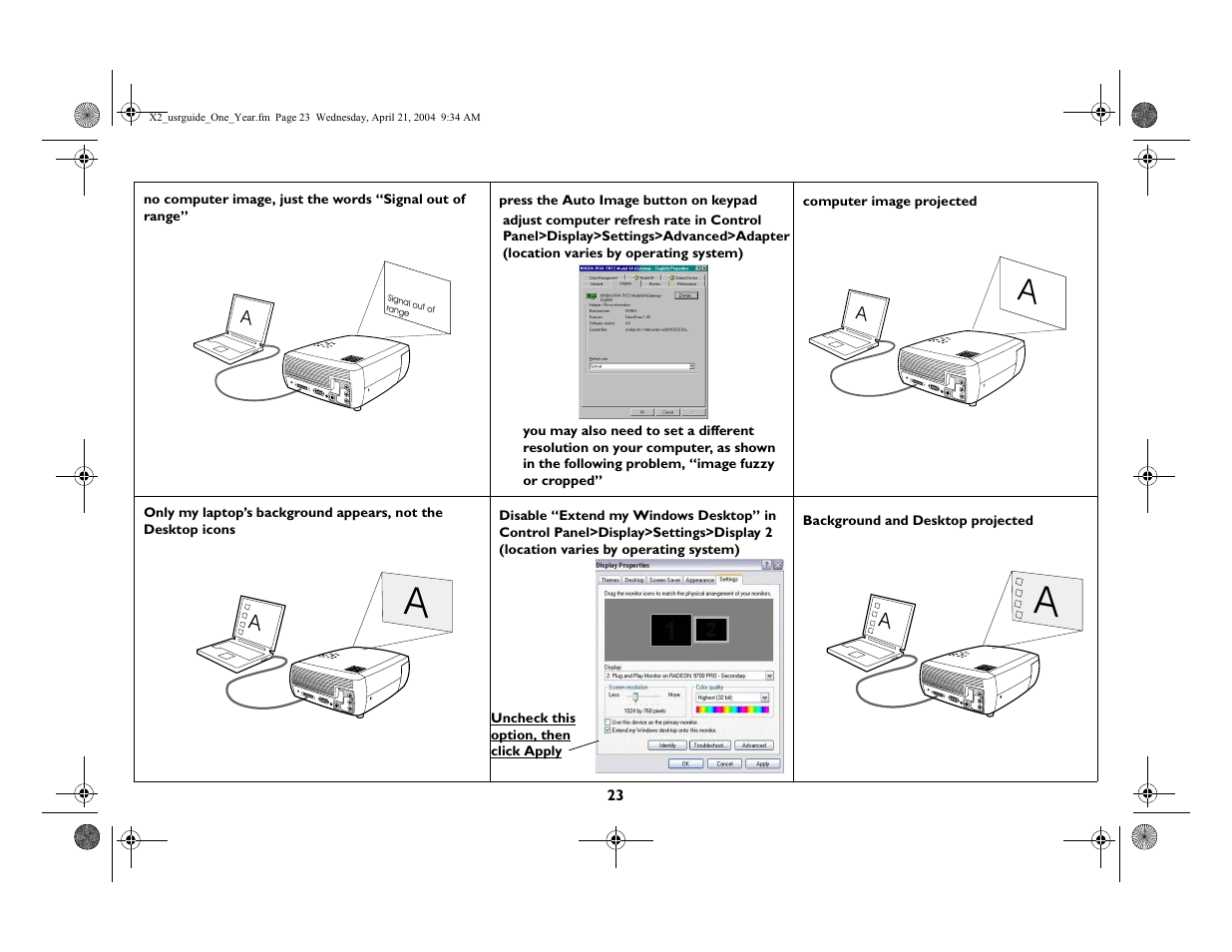 InFocus X2 User Manual | Page 23 / 49