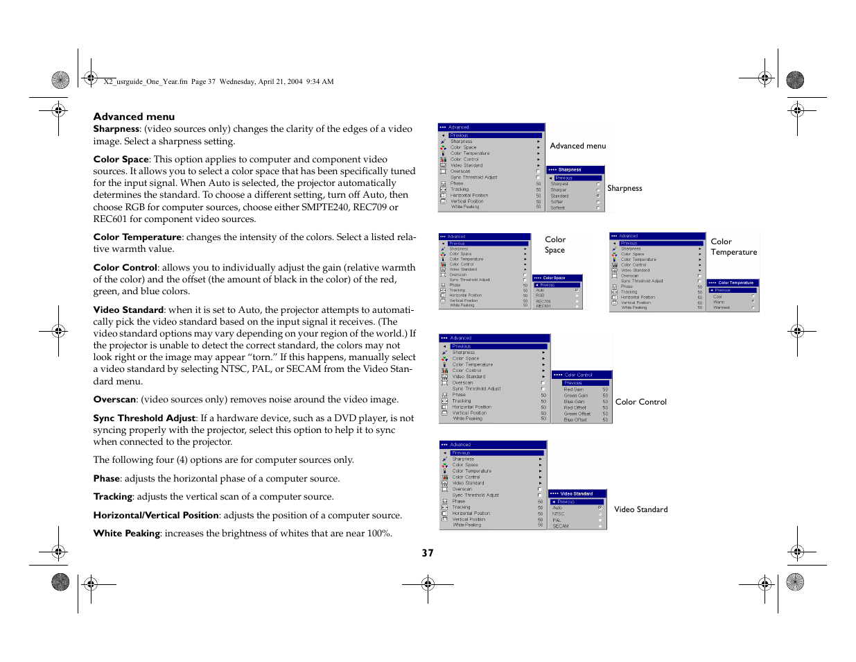 InFocus X2 User Manual | Page 37 / 49