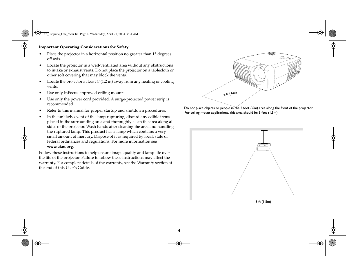 InFocus X2 User Manual | Page 4 / 49