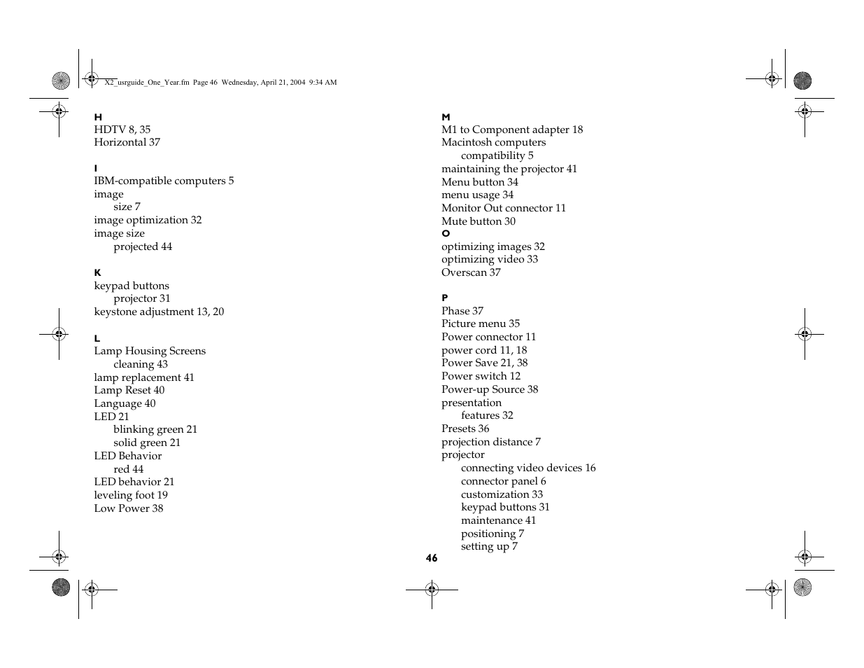 InFocus X2 User Manual | Page 46 / 49