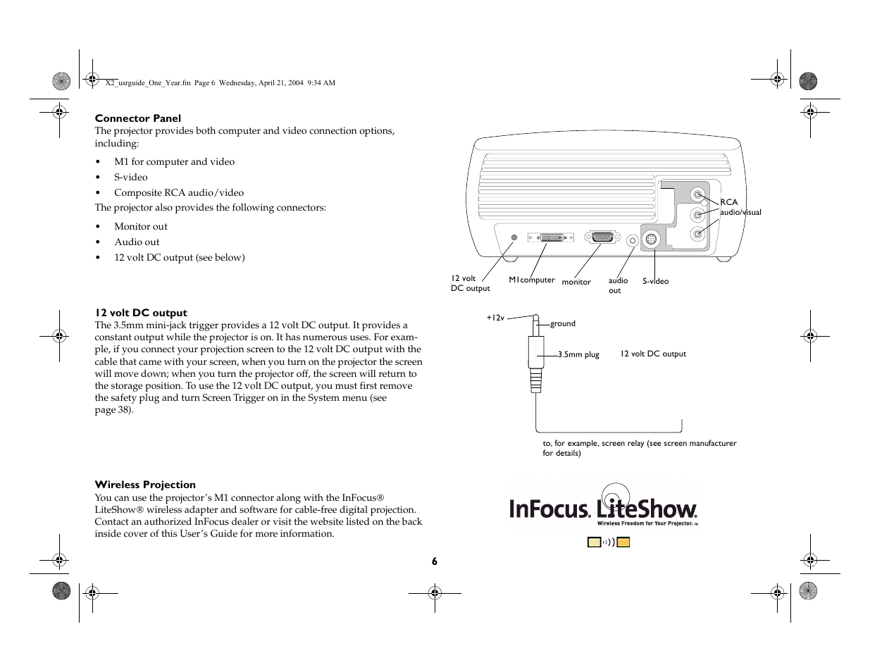 InFocus X2 User Manual | Page 6 / 49