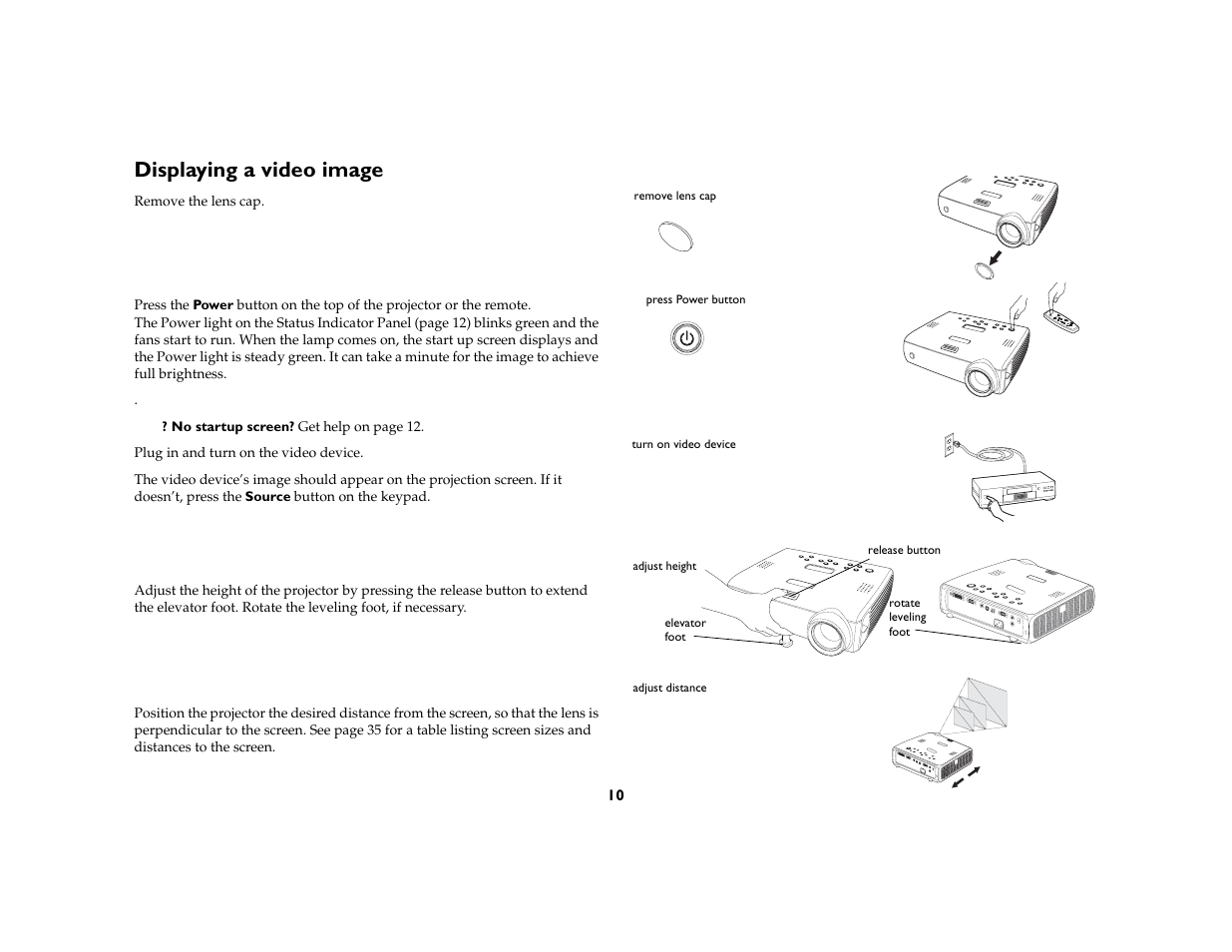 Displaying a video image | InFocus IN37 User Manual | Page 11 / 39