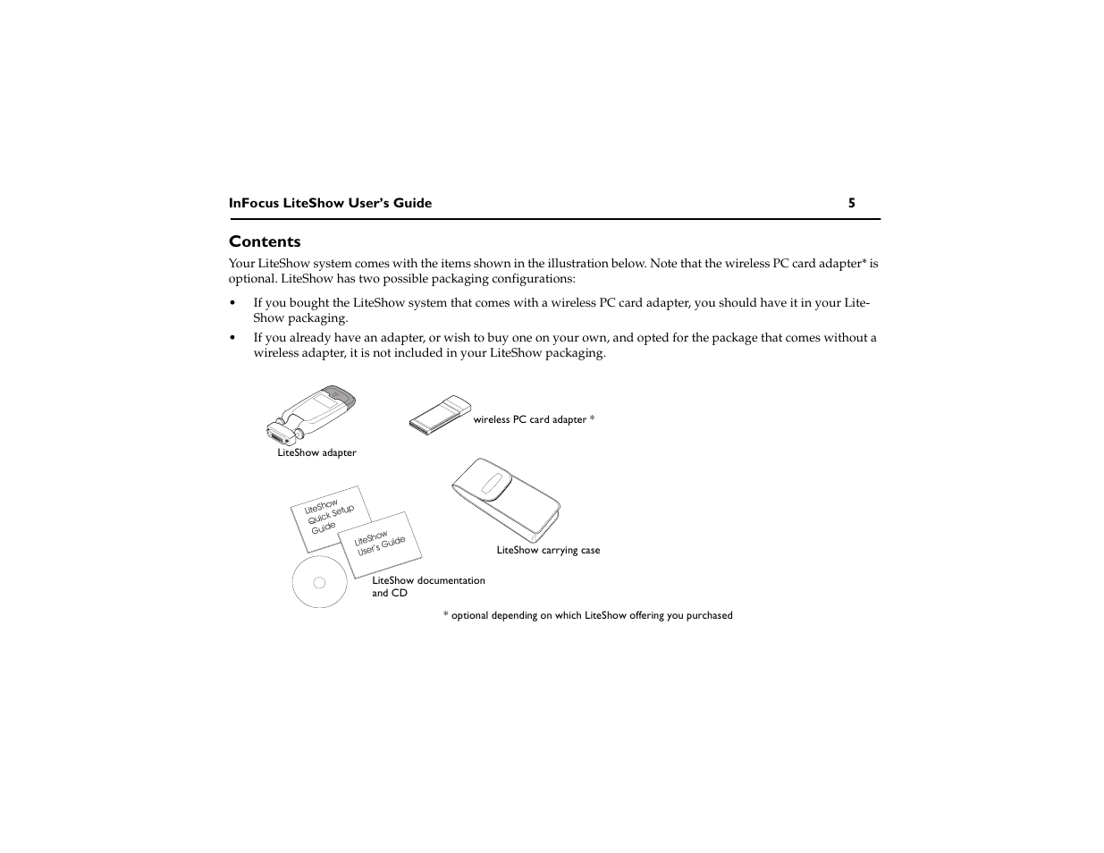 InFocus LiteShow network adapter User Manual | Page 10 / 52