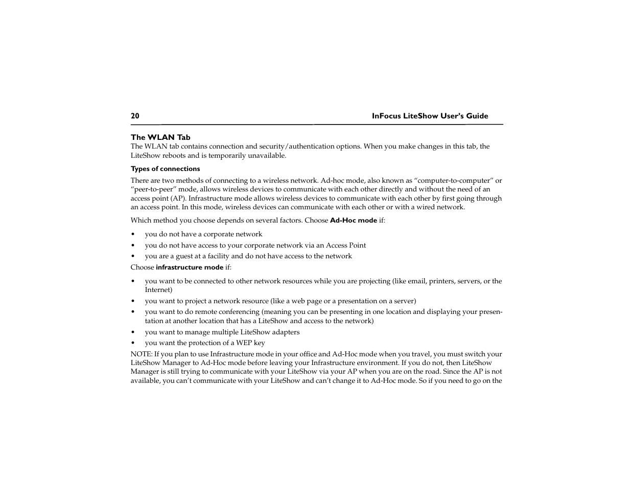 InFocus LiteShow network adapter User Manual | Page 25 / 52