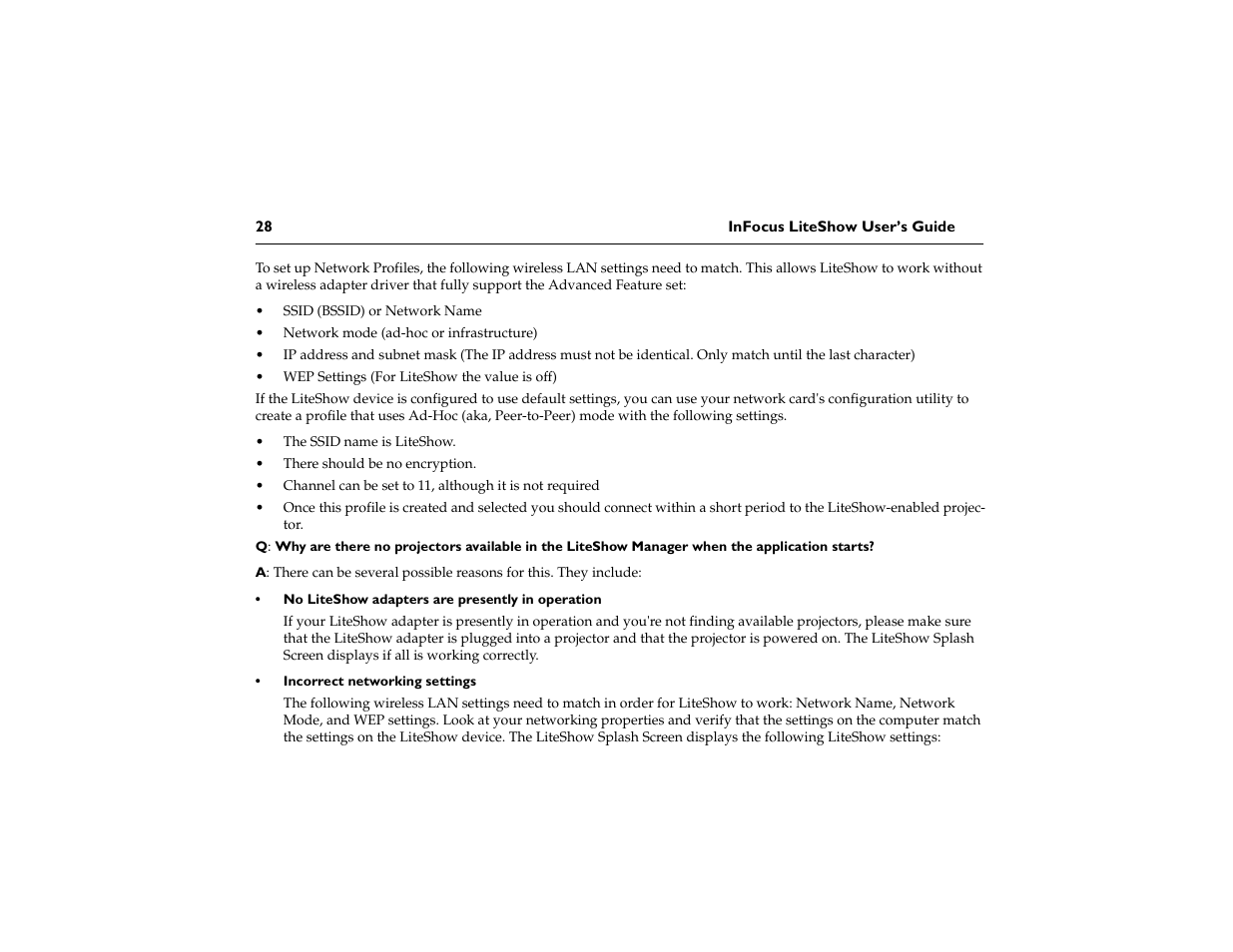 InFocus LiteShow network adapter User Manual | Page 33 / 52
