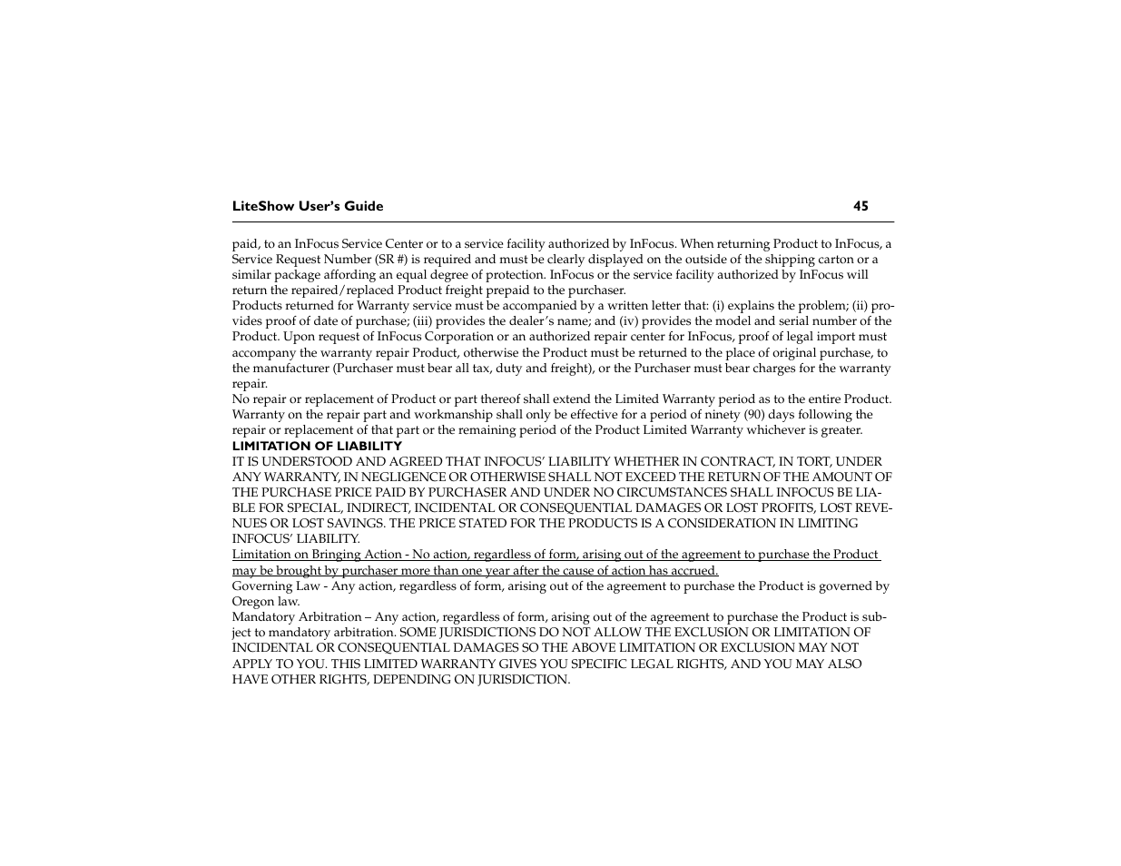 InFocus LiteShow network adapter User Manual | Page 50 / 52