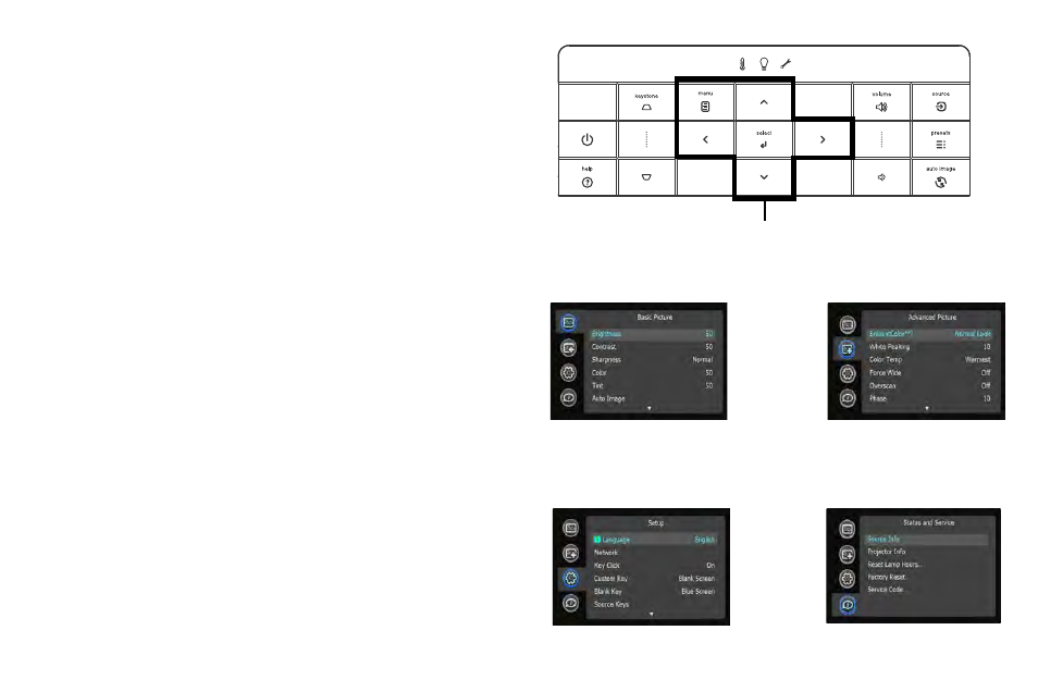 Using the menus | InFocus IN3116 User Manual | Page 27 / 46