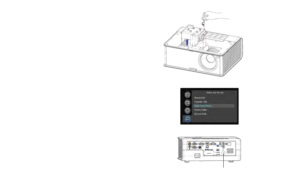 Using the security lock | InFocus IN3116 User Manual | Page 44 / 46