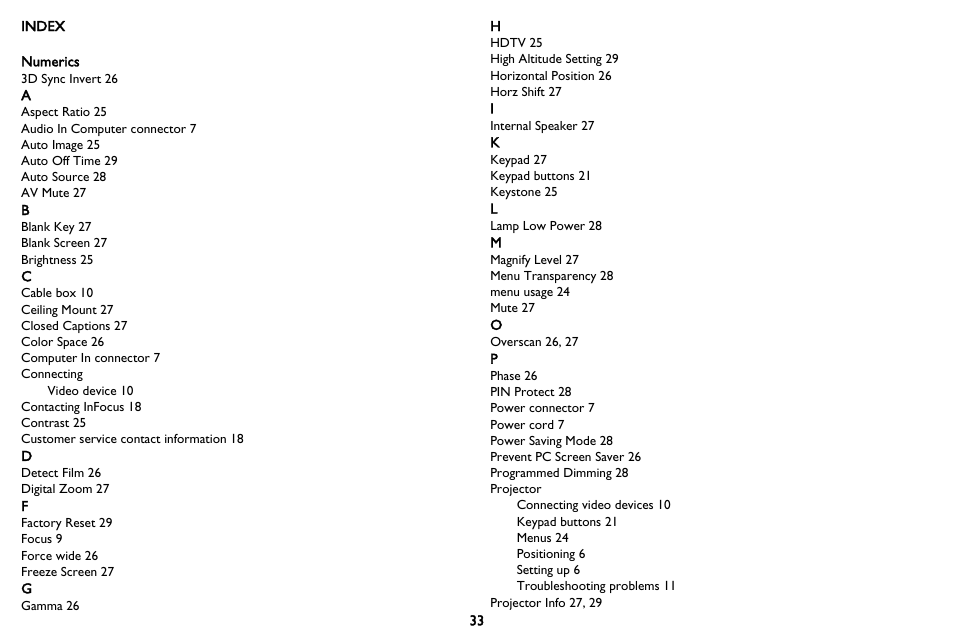 InFocus IN116 User Manual | Page 34 / 35