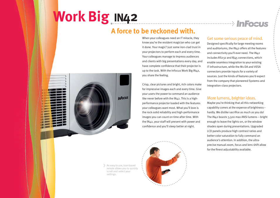 Work big | InFocus IN42 User Manual | Page 2 / 4