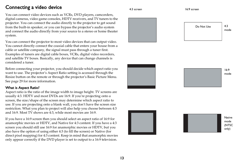 Connecting a video device | InFocus IN3102 User Manual | Page 14 / 39